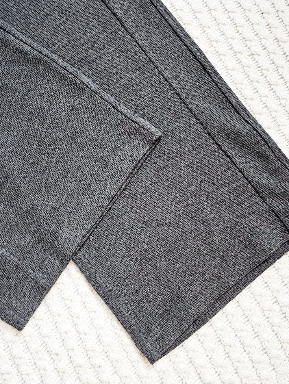 Lululemon Athletica Scuba MR Wide Leg Pant Waffle Grey Workout Athleisure S NEW - Picture 12 of 16